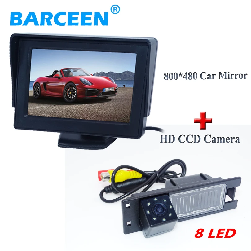 

4.3" lcd screen car monitor + car rearview camera 8 led for Opel Astra H /Corsa D/ Meriva A /Vectra C/Zafira B/FIAT
