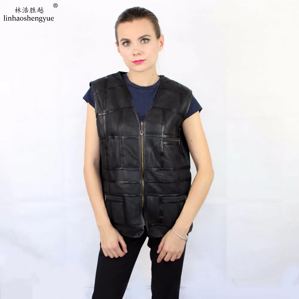 

Linhaoshengyue The Real Natural Sheepskin Fur Vest