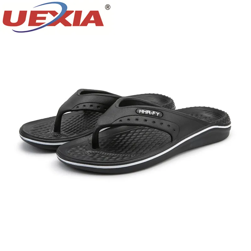 UEXIA Пляжные сланцы Повседневное Slip-on Туфли без каблуков сандалии Мужская обувь