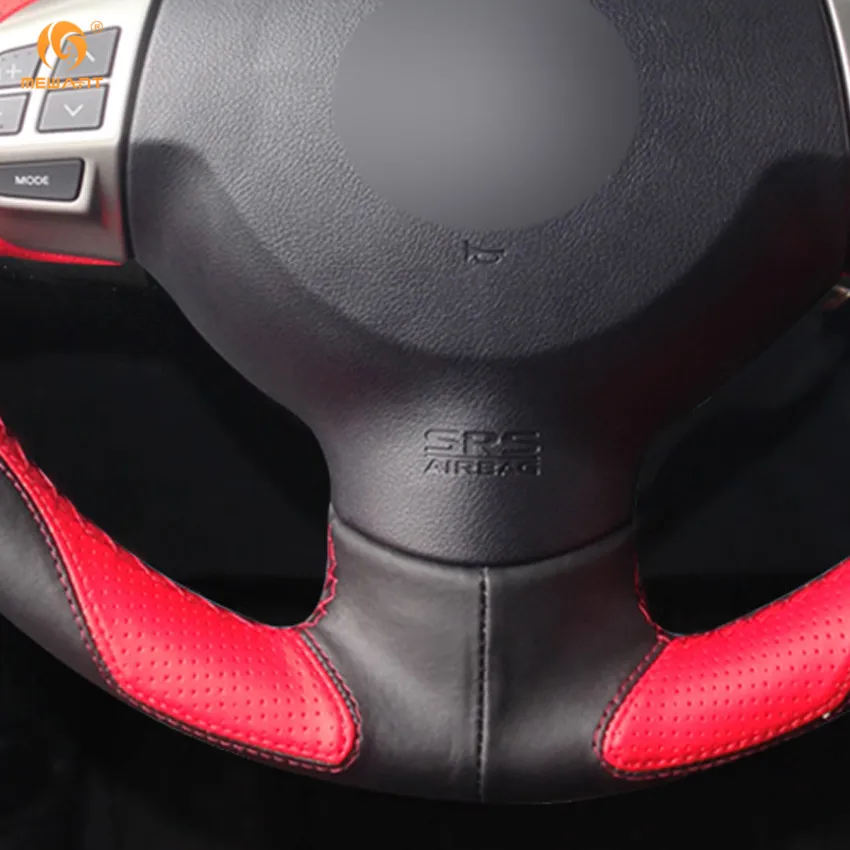 Чехол на руль MEWANT черный красный кожаный чехол для Mitsubishi Lancer EX Outlander ASX Colt Pajero