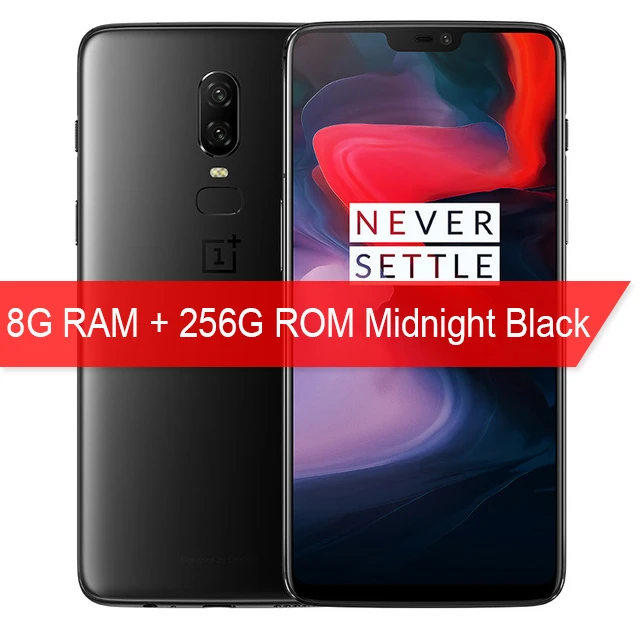 8G 256GMidnightBlack Oneplus 6 мобильный телефон 6,28 ''6 ГБ Оперативная память 64 Гб Встроенная память Snapdragon 845 Android 8,1 двойной задний Camrea 20+ 16 Мп NFC - Цвет: 8G 256GMidnightBlack