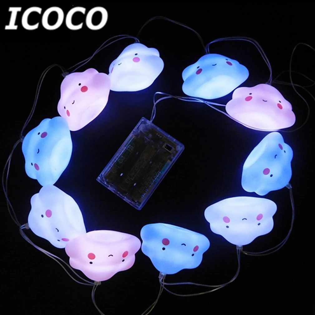 ICOCO Симпатичные Облако Форма Строка Свет Фея освещение строка лампа ночник для