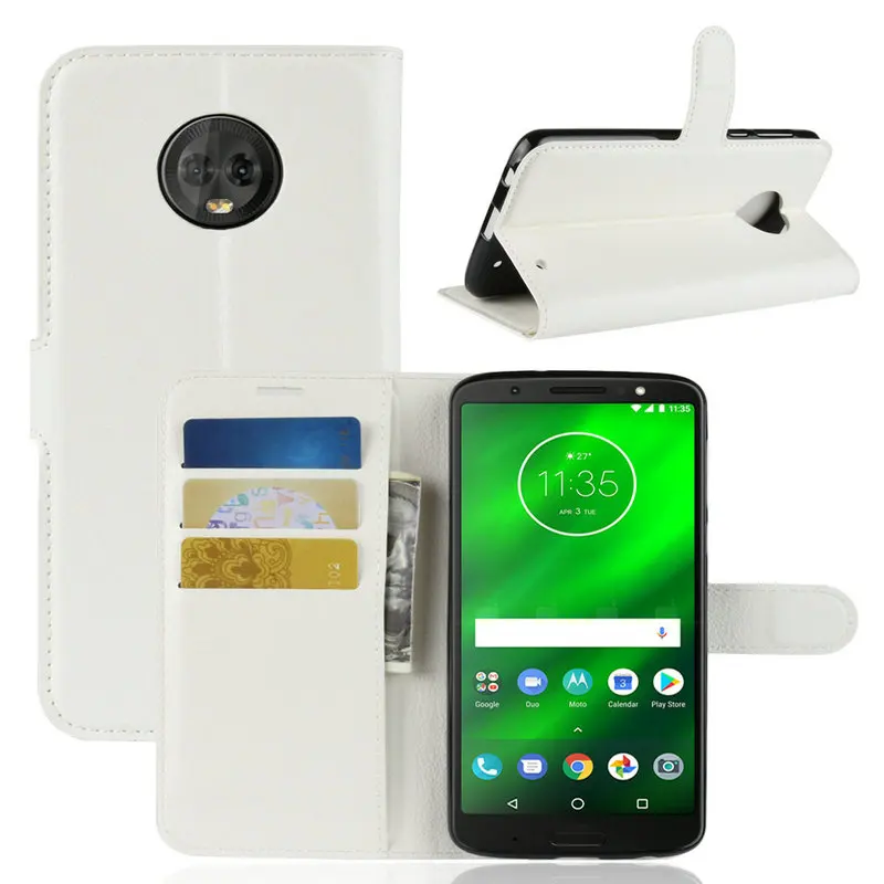Для Motorola Moto G6 плюс G6+ бумажник чехол для телефона для Motorola Moto G6 кожаный чехол-портмоне с откидной крышкой чехол Etui Fundas>