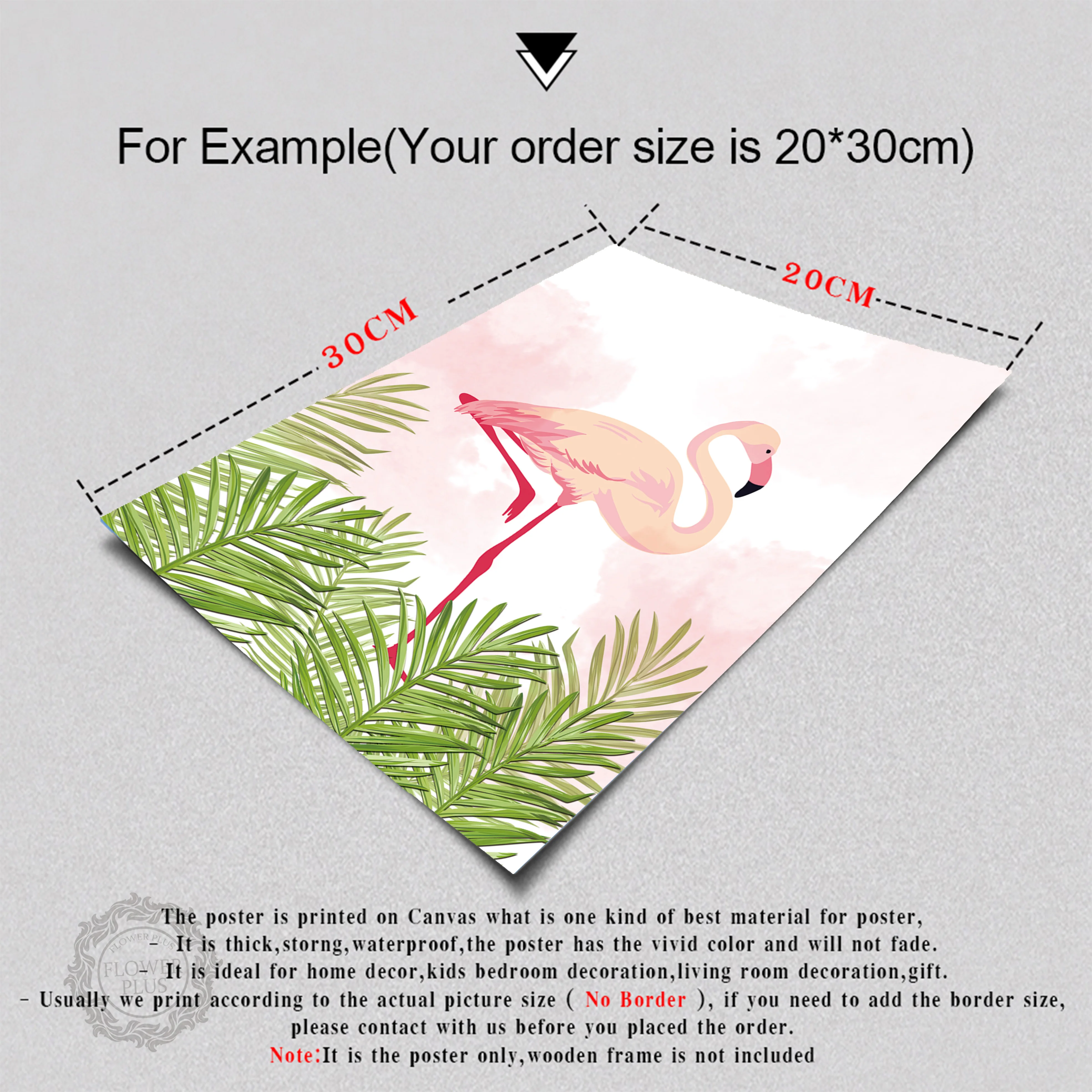 

A4 Prints Animal Canvas Painting Decor Living Room Flamingo Couples Green Plant Pictures Modern Nordic Posters Wall Art Framed