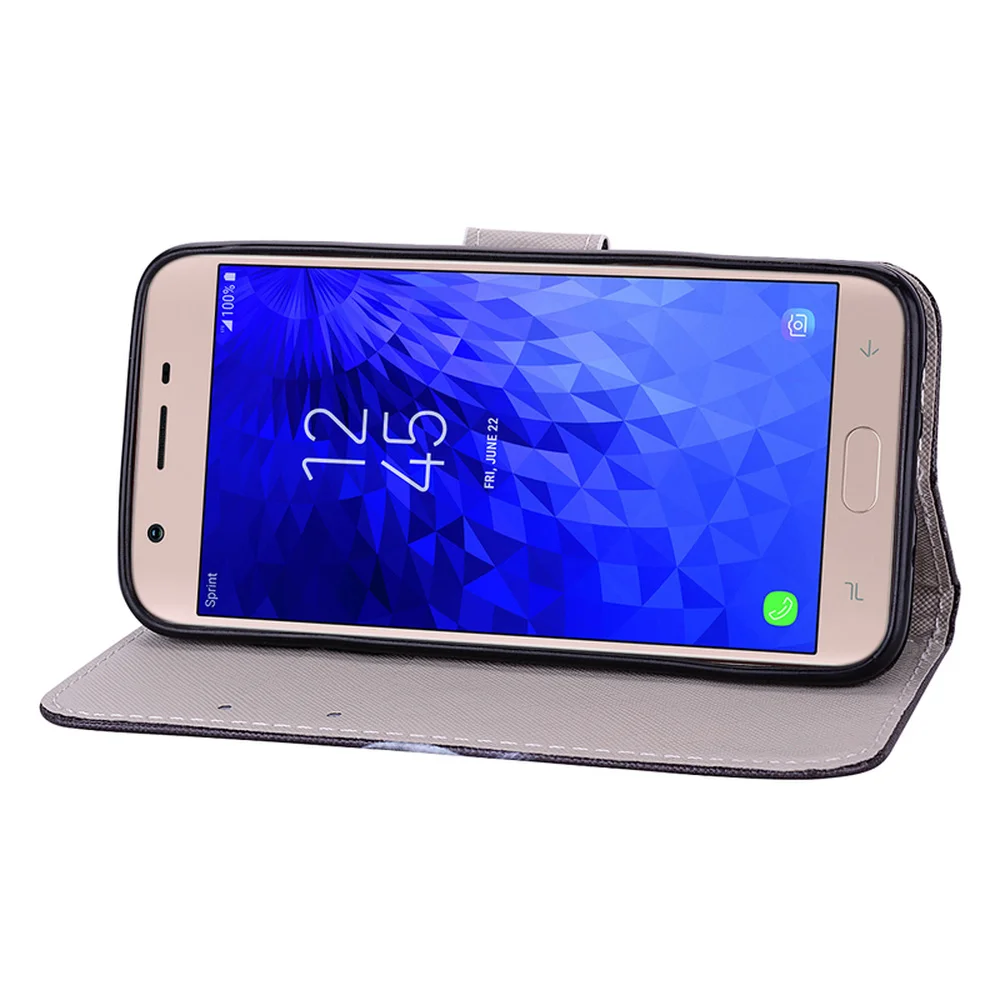 Для Samsung Galaxy J3 Star V Aura aure 2018 милый кожаный чехол с откидной крышкой для Sol 3 Express Amp Prime
