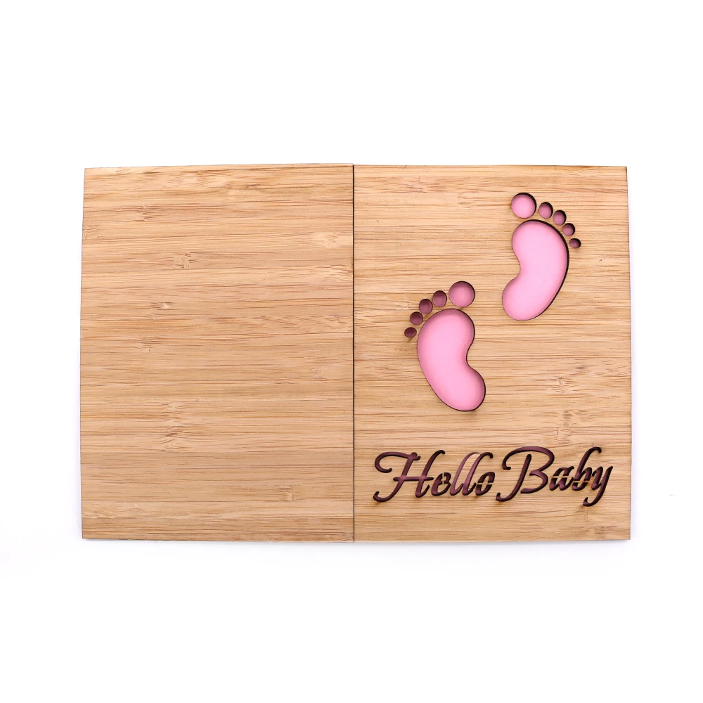 20 72pcslaser сократить bamboo baby shower born пригласительный билет дизайн|Открытки и