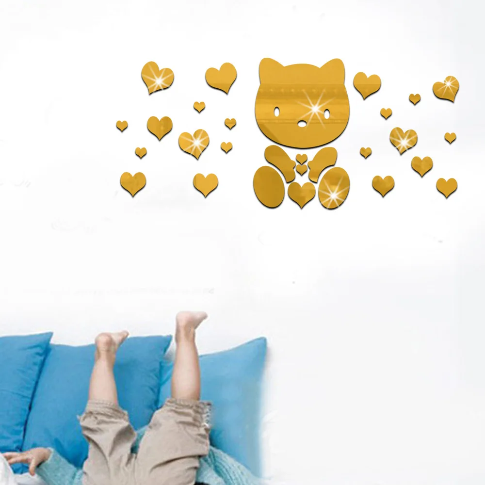 Популярное украшение для детской комнаты защита на стену любовь медведь 3D модный