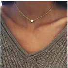 Ожерелье с маленьким сердцем, покрытое золотом и серебром, бижутерия для женщин, ошейники, Модная бижутерия, ожерелье с подвеской на ключицу, NA219, 2019