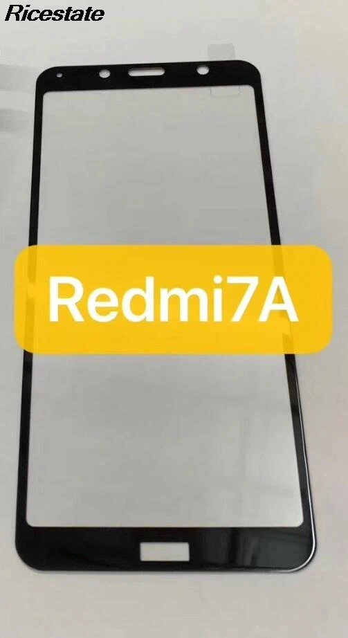 Black Redmi 7A полное покрытие закаленное стекло для Xiaomi Redmi7A защита экрана 9H на телефон пленка для Xiaomi Redmi 7A стеклянный чехол - Цвет: Black