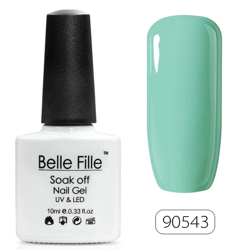 Belle Fille зеленый гель лак для ногтей 10 мл УФ светодио дный Soak Off Гель-лак Армейский