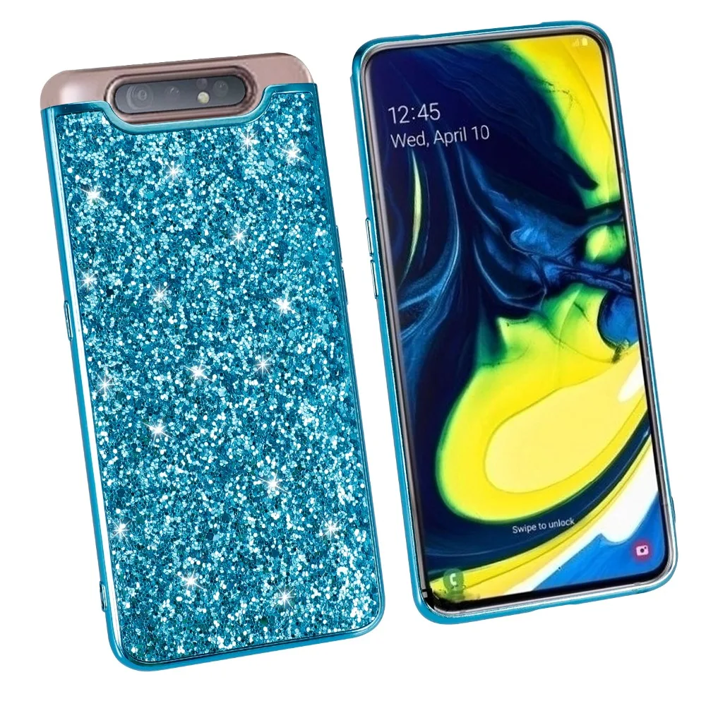 Чехол для samsung Galaxy A80 чехол A80 с сияющими блестками и пайетками для samsung A10 A20 A30 A40 A50 A60 A70 M10 M20 note 8, 9, 10