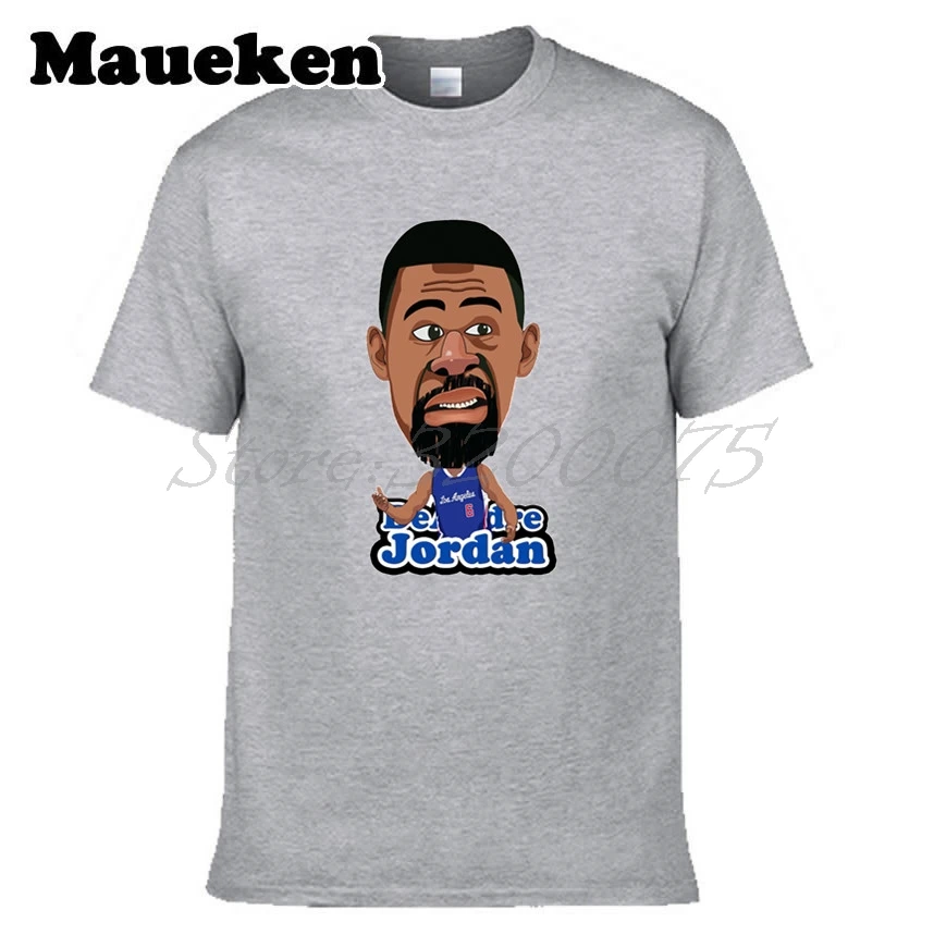 Мужская футболка DeAndre Jordan 6 одежда для фанатов Los Angeles подарок с круглым вырезом