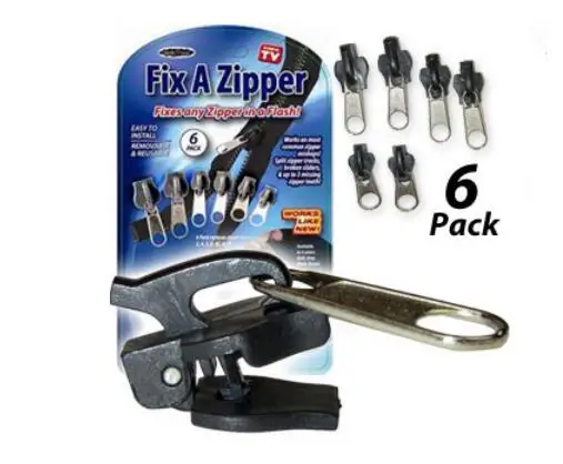 Горячая продажа 6 шт./лот универсальная мгновенная фиксация молнии как видно по