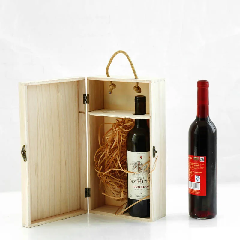 Высококачественная коробка для красного вина Подарочная двойная павловнии