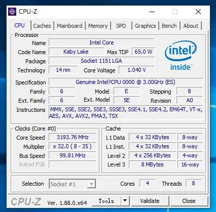 Четырехъядерный процессор Intel Core i7-7700 ES i7 7700 ES i7 7700es QKYN 3,0 GHz 8M 65W LGA 1151