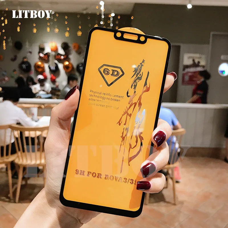 Защитное стекло 6D с полным покрытием закаленное для Huawei P40 lite 5G P30 P20 Pro honor 30 8S 9A |