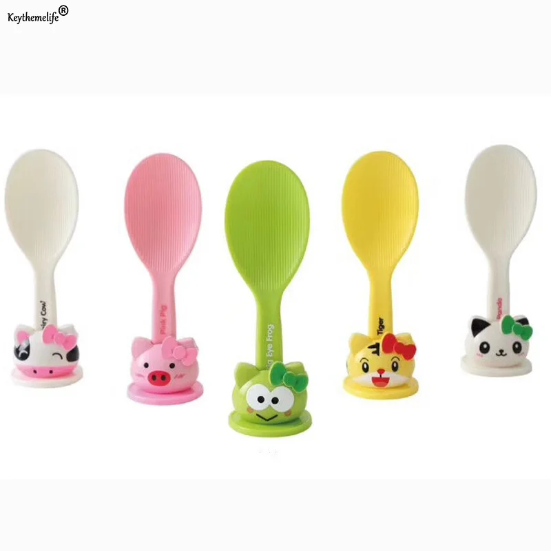 1 шт. мультфильм животных Ковш с антипригарным рисовое весло еды ложка риса ложки