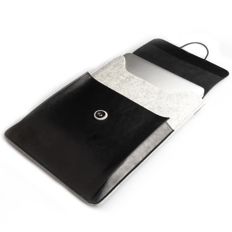 D park винтажный шерстяной войлок и чехол из натуральной кожи для Macbook Air Pro 17' сумка
