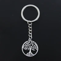 new keychain 29x26mm life tree pendants diy men car key chain ring holder keyring souvenir jewelry gift