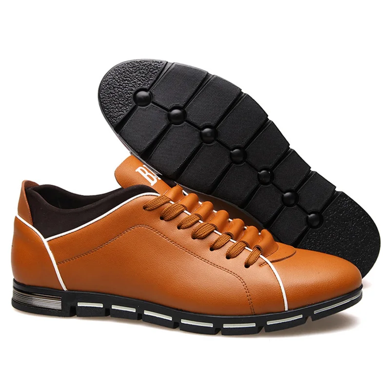 Plus Size 37-50 Men Casual Shoes Fashion Leather For Flat Loafers Sneaker Brand Footwear | Обувь