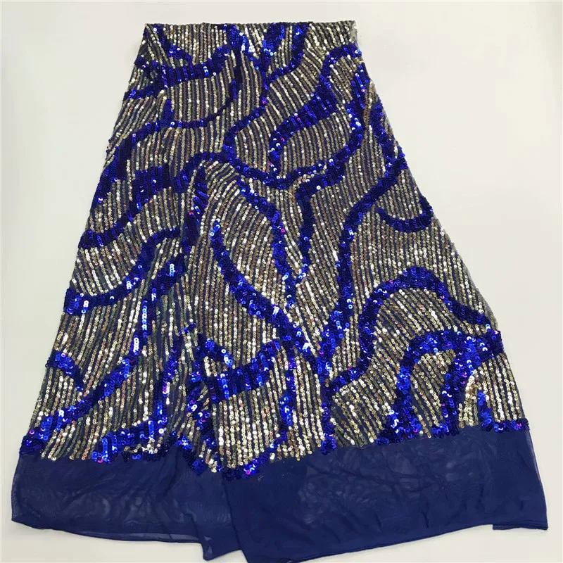 Вышитая блестками африканская сетка тюль кружевная ткань эластичные