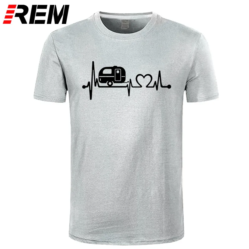 REM, горький кофе, новые летние хлопковые мужские футболки, топы, футболки с короткими рукавами, Camper, для путешествий, Hiker, Camper, Heartbeat, футболка