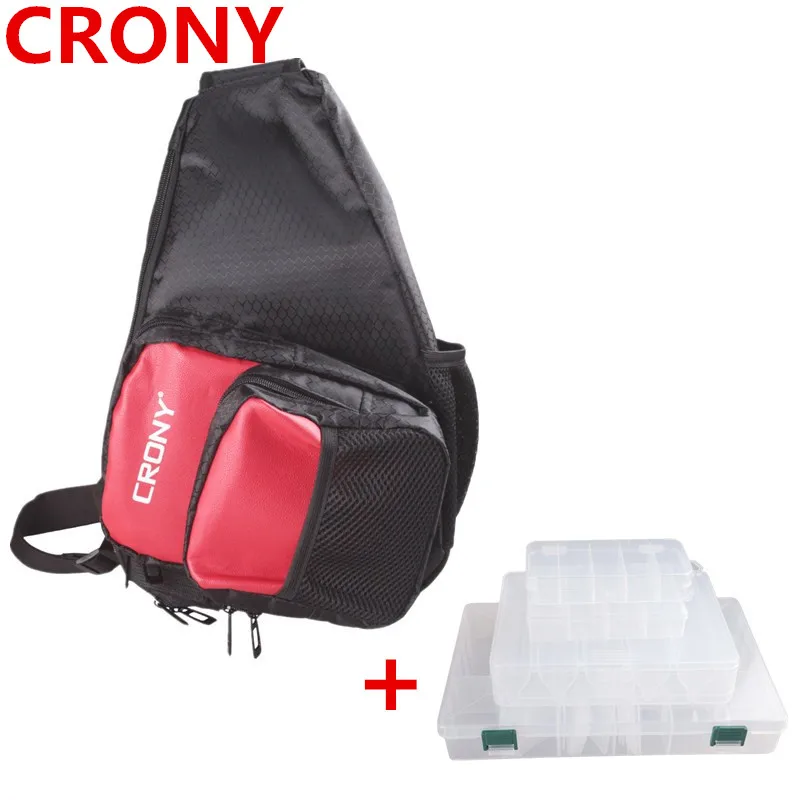 CRONY 43x26x20 см сумка для рыбалки + 4 шт. коробка приманки поясная через плечо