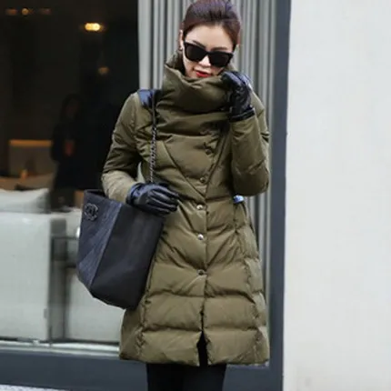 Uwback 2018 Новое Брендовое зимнее пальто для женщин большой размер черный/зеленый