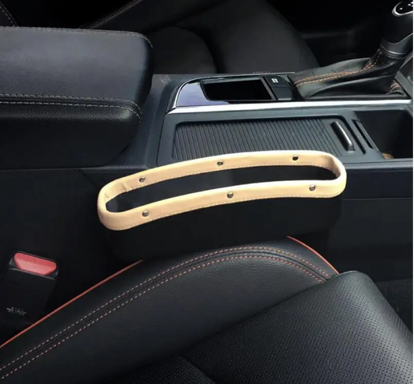 Beige Для Mazda CX-5 CX5 Автокресло щелевой зазор карман для хранения бардачок слот коробка внутреннее украшение автомобиля-Стайлинг - Название цвета: Beige