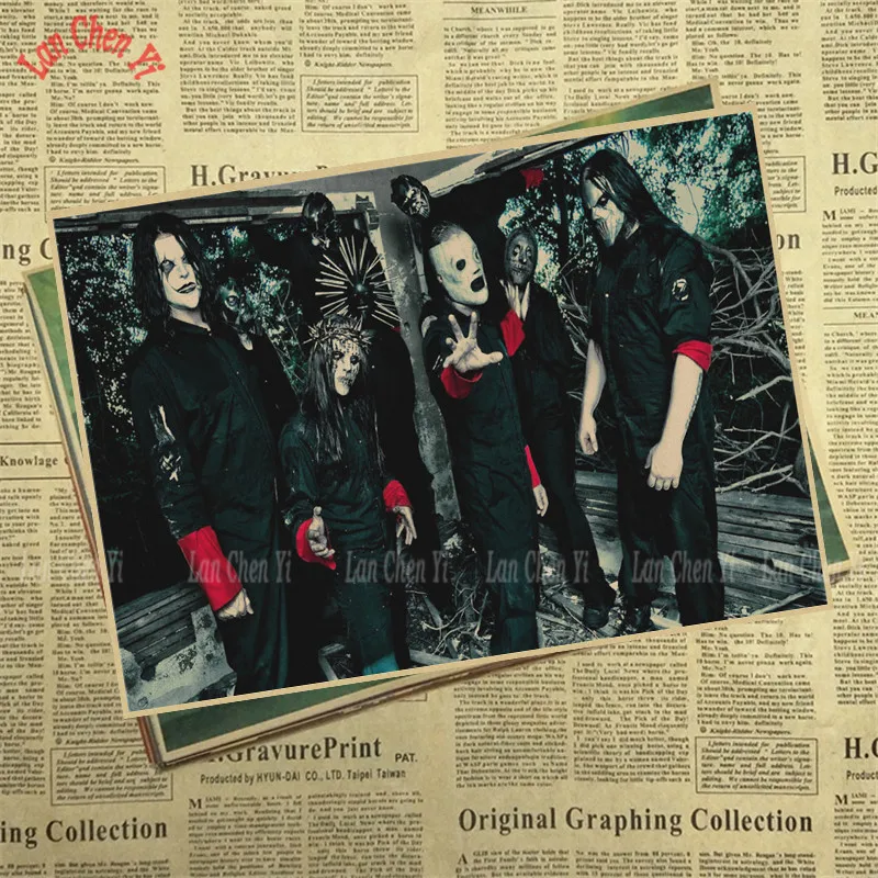 Slipknot Группа Музыка крафт-бумага плакат Винтаж Высокое качество печати рисунок ядро декоративная живопись