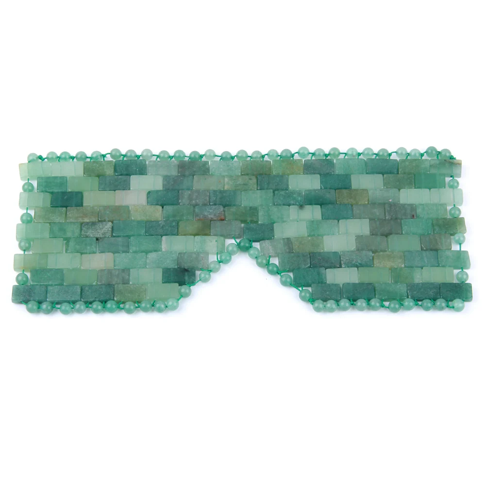 Green Aventurine Yaye натуральное лечение рейки драгоценный камень нефрит маска для глаз массажер для лица Спа Ручной работы по уходу за кожей Красота Инструменты 1 шт - Цвет: Green Aventurine