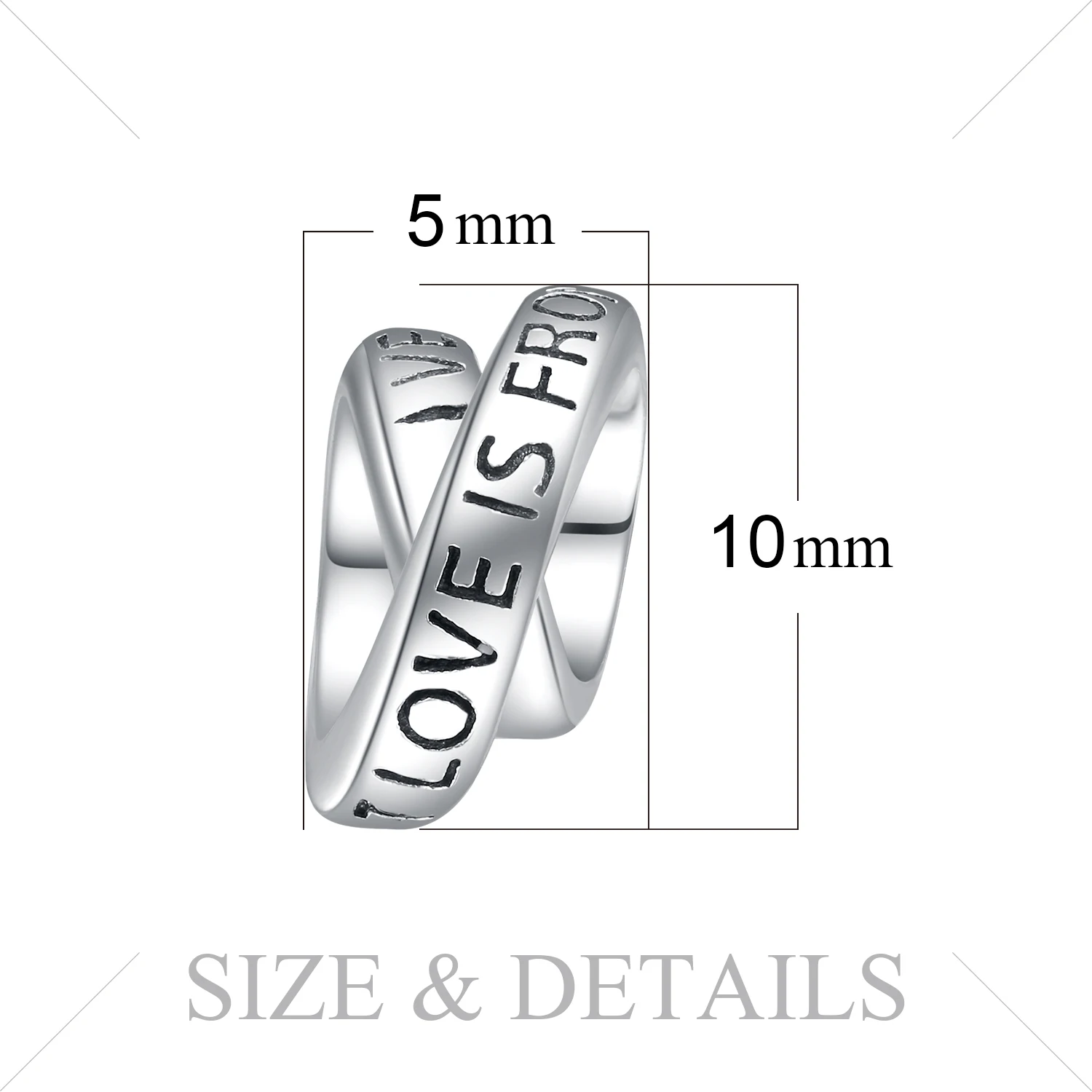 JewelryPalace I Love You Винтаж 925 пробы Серебряный Interlace подвеска в форме шара браслеты