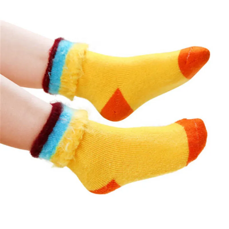 3 пары носков до середины икры зимние толстые теплые флисовые Носки для малышей