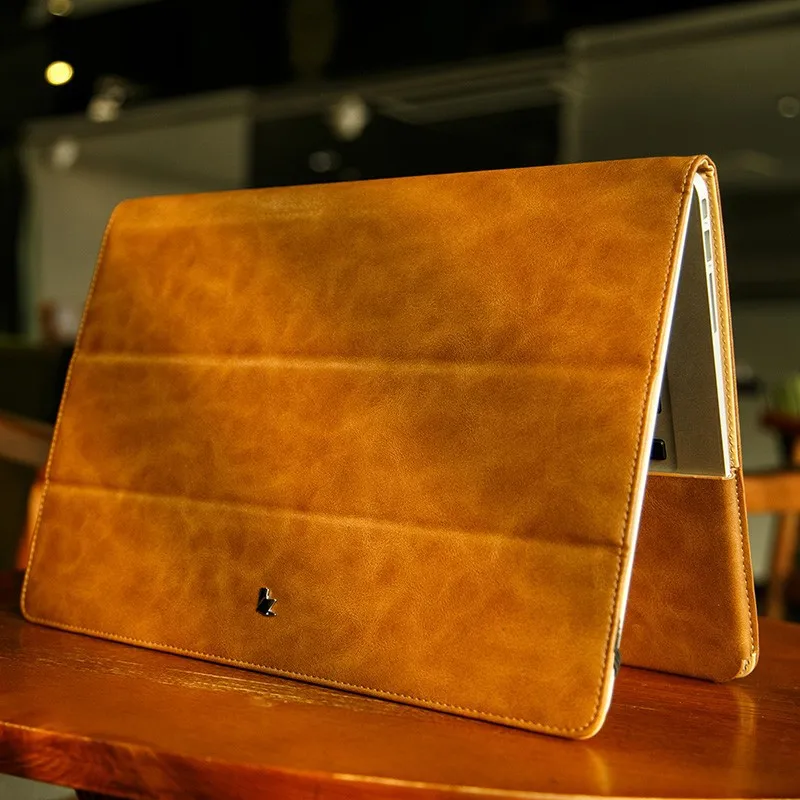 Jisoncase кожаный чехол-подставка для MacBook Air Pro retina 11 12 13 15 дюймов Чехол-книжка Роскошный чехол для ноутбука чехол s PU