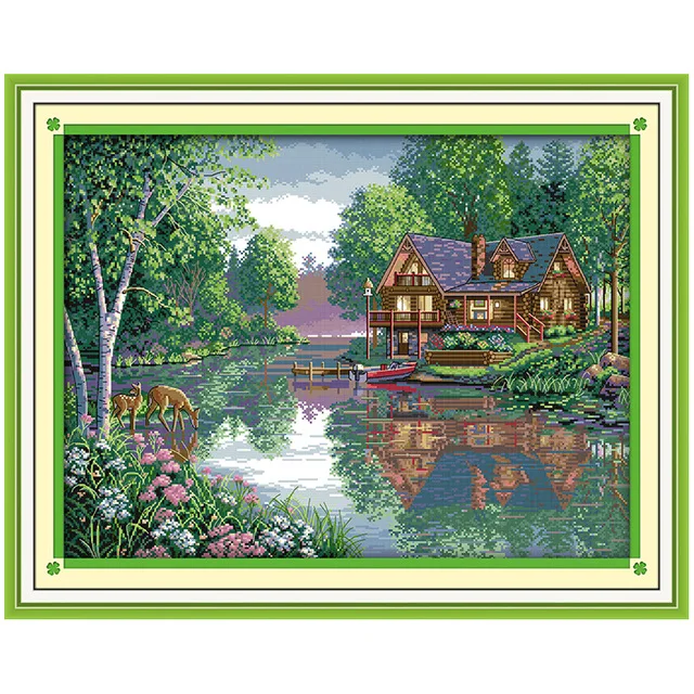 

Досуг Хат узоры Счетный крест стежка 11CT 14CT набор вышивки крестиком оптовая торговля Пейзаж Вышивка крестиком