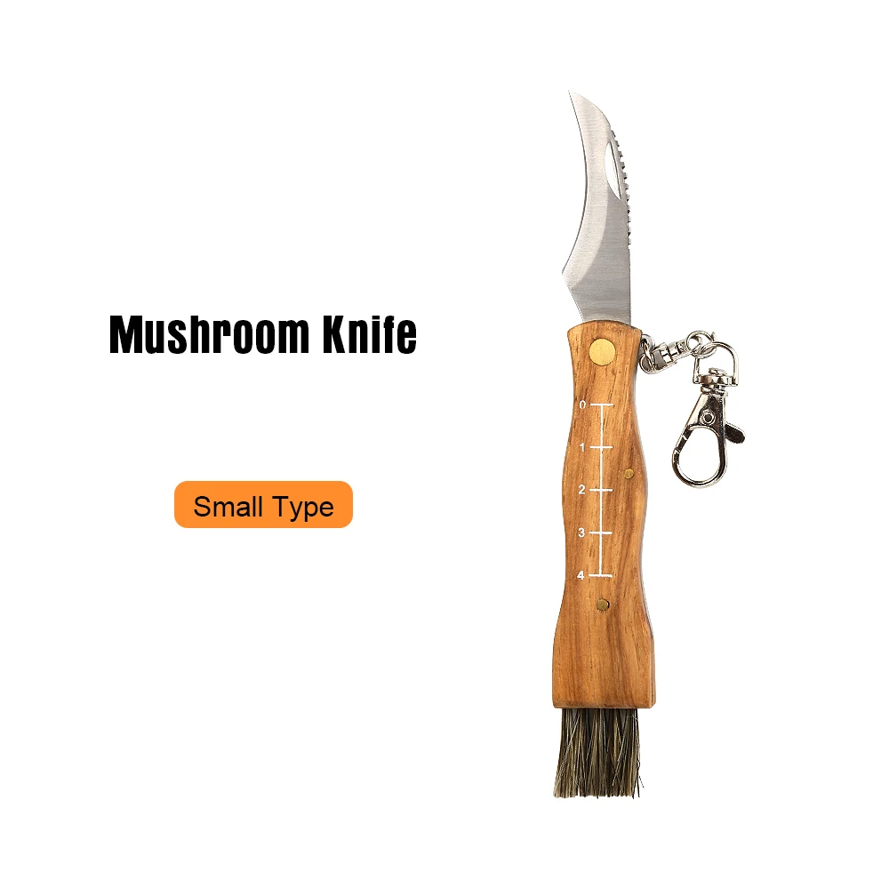 Small Mushroom Knife JelBo Карманный грибной нож из нержавеющей стали, складной нож с деревянной ручкой, мини-нож для кемпинга, охоты, выживания, набор ручных инструментов - Цвет: Small Mushroom Knife