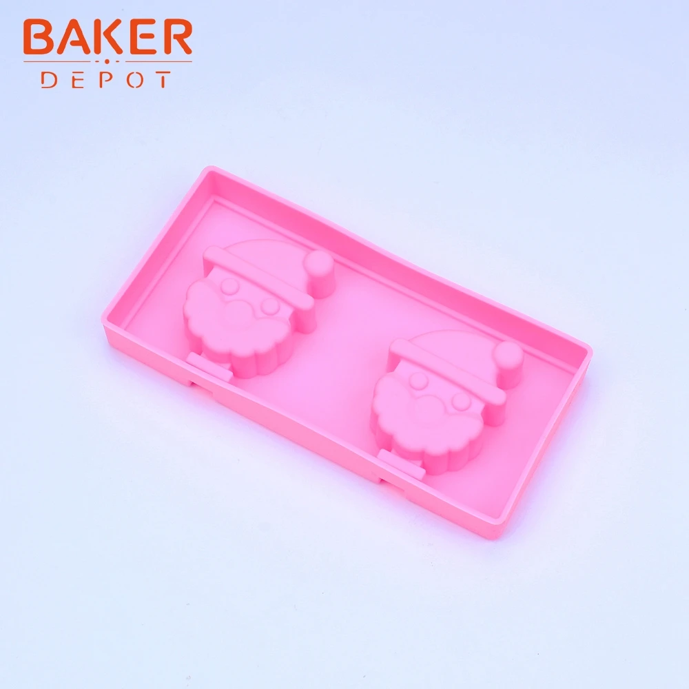 BAKER DEPOT силиконовая форма для мороженого Санта мороженое на палочке сделай сам