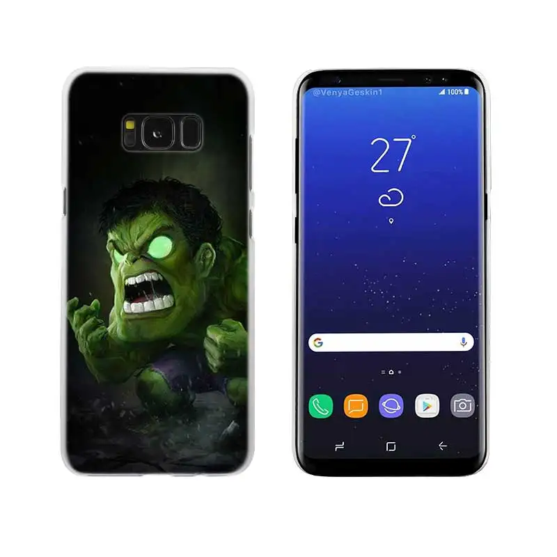 07 Прозрачный жесткий чехол Sheli The Incredible Hulk Note 10 9 pro для samsung Galaxy S4 S5 S6 S7 S8 S9 Plus Edge Mini s10 lite - Цвет: 07