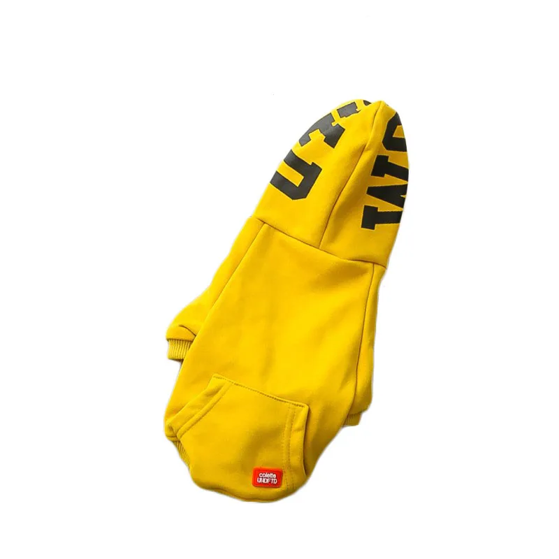 Yellow Весенняя одежда для собаки для маленьких собак; одежда для домашних животных для чихуахуа; Французский бульдог; хлопковые толстовки; куртка для собак; костюм для мопса; 4XL - Цвет: Yellow