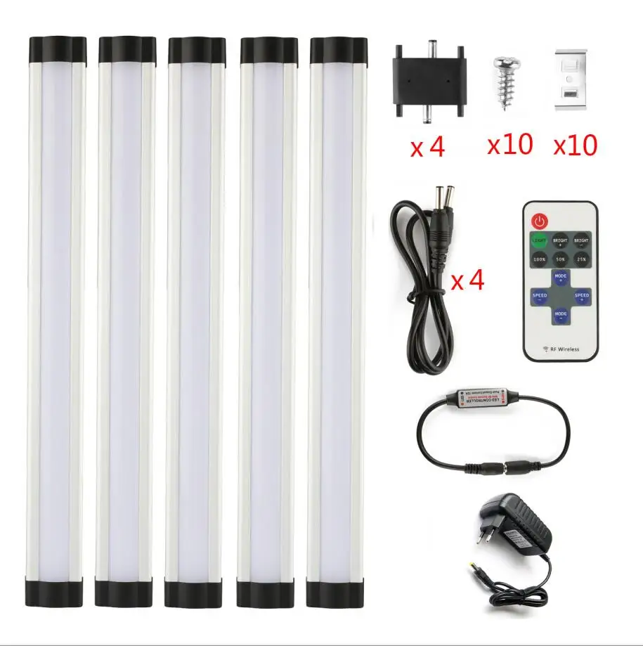 5p milk eu plug Светодиодный светильник 2835, теплый белый/белый 0,3 м, 3 Вт, постоянный ток, 12 Вольт, свободный светильник для бара(входит в комплект), используется для книжного шкафа/работы/кухни - Испускаемый цвет: 5p milk eu plug
