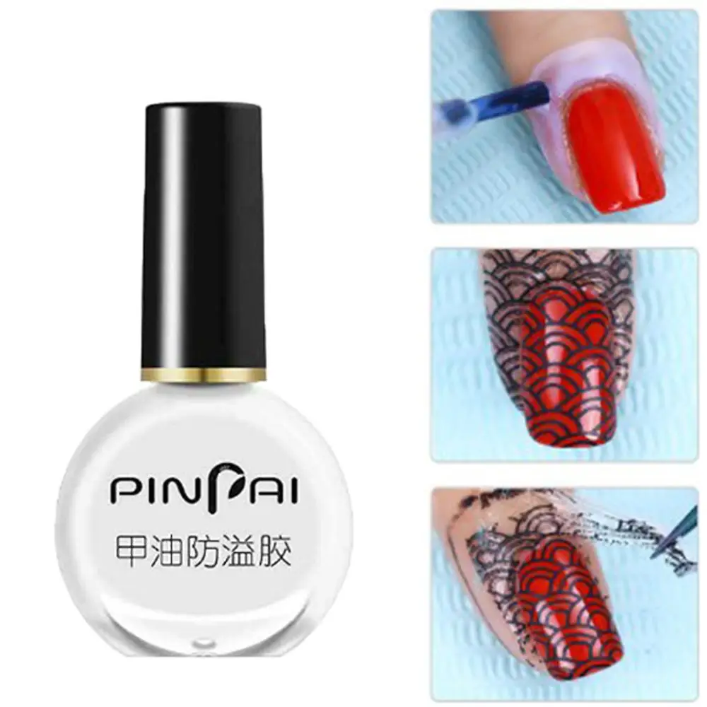 2 Colors Spill Proof Stick Polish Glue Anti Overflow Nail Glue Gel Varnish Primer Nails Glue Gel Protect Cuticle Manicure Tool
