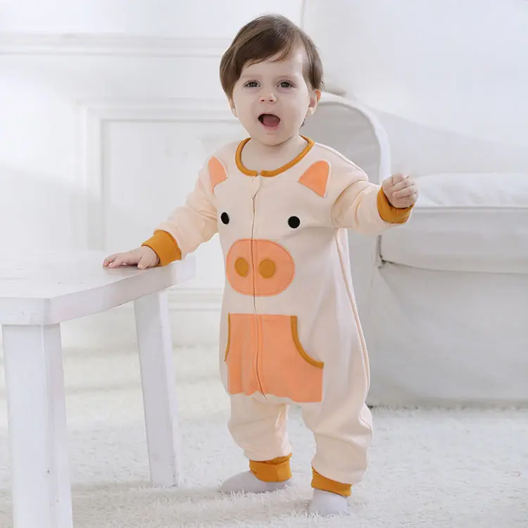 

Pig Character Baby Romper Fleece Long Sleeve Zipper Cotton Newborn Baby 0-24 Month Toddlers Overalls Baby Clothes RL4-3
