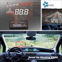 car hud head up display for peugeot 607 806 807 auto accessories obdobd2obdii safe driving screen plug and play film