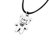 2pcs fashion bear elephant pendant necklace women cute girls vintage wing deer animal choker necklace female jewelry gift