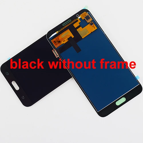 black without frame Для samsung Galaxy J7 ЖК-экран j700 SM J700F J700M J700H J700FN DS ЖК-дисплей кодирующий преобразователь сенсорного экрана в сборе рамка - Цвет: black without frame