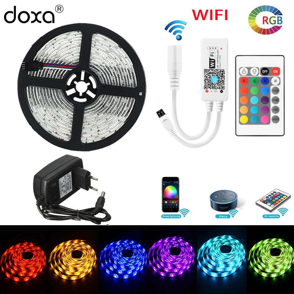 BLYN wifi Светодиодная лента 5050 RGB 5 м 10 2 водостойкая Диодная ТВ световые полосы