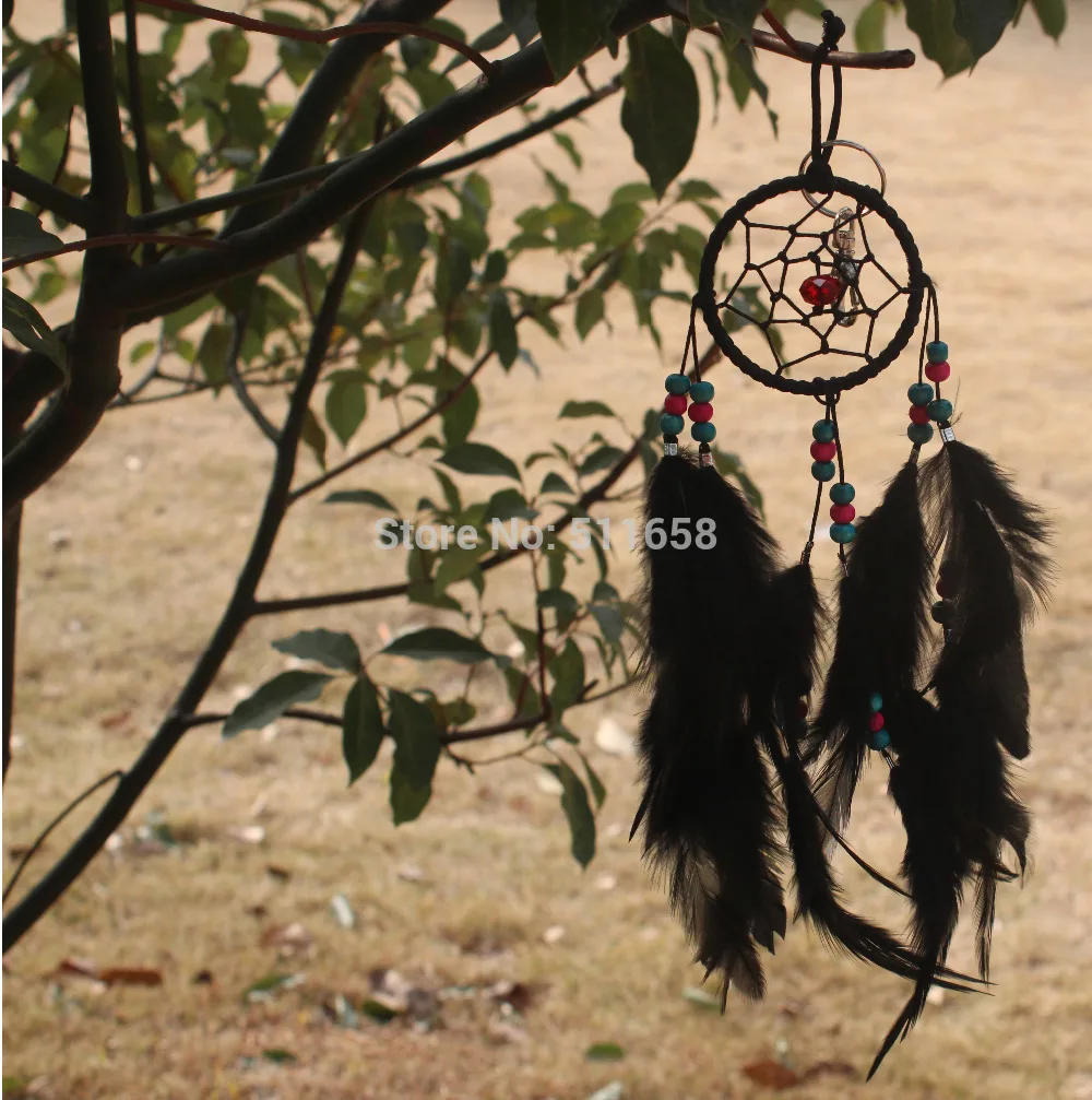 Художественный новый модный подарок Хит Черный Ловец снов череп колокольчики