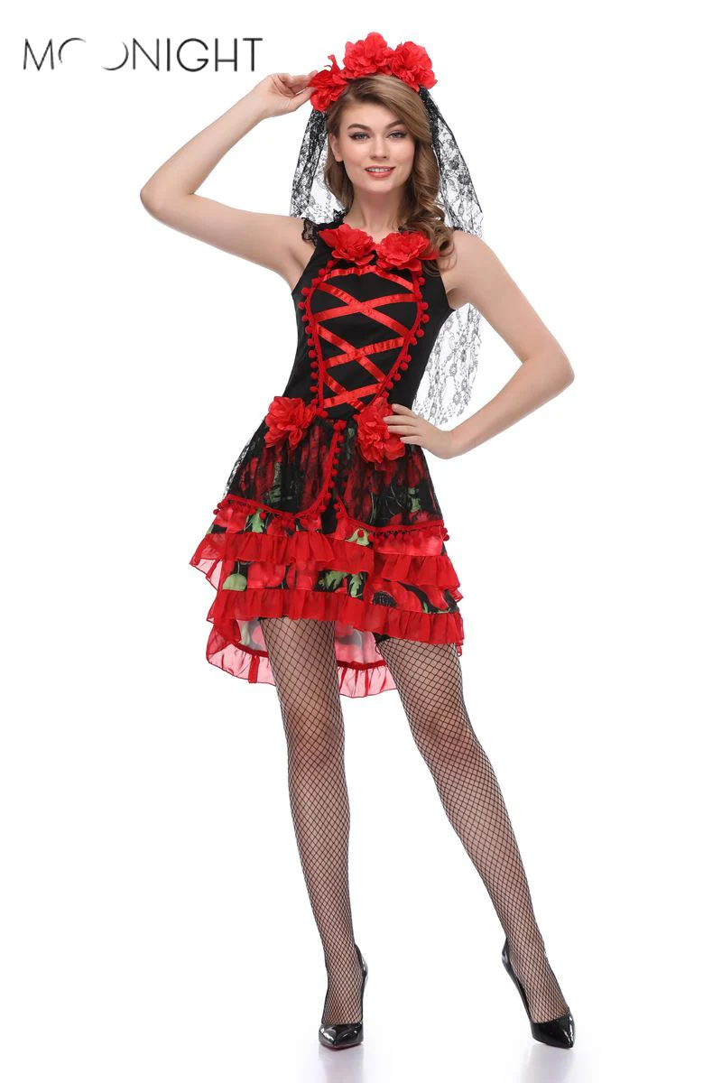

MOONIGHT Halloween Costumes For Women Ghosts Cosplay Fancy Party Dress Costumes
