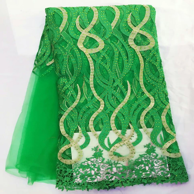 Горячая Распродажа красная зеленая кружевная ткань с камнями