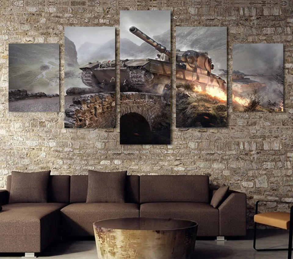 HD Печатные танки wargaming Живопись Печать Холст декор номеров печати плакат картина